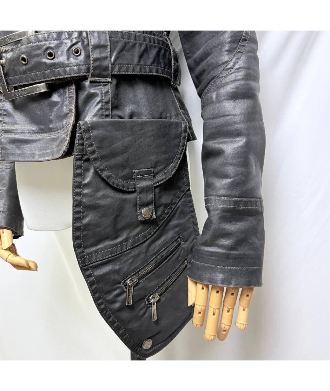 JEAN PAUL GAULTIER Черный хлопковый тренч/плащ, фото 6