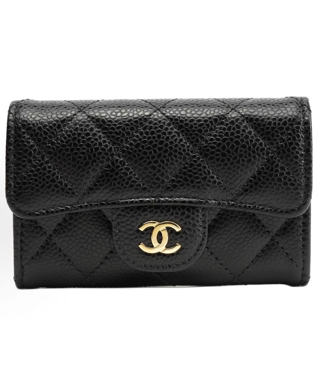 CHANEL Черный кожаный кошелек, фото 9