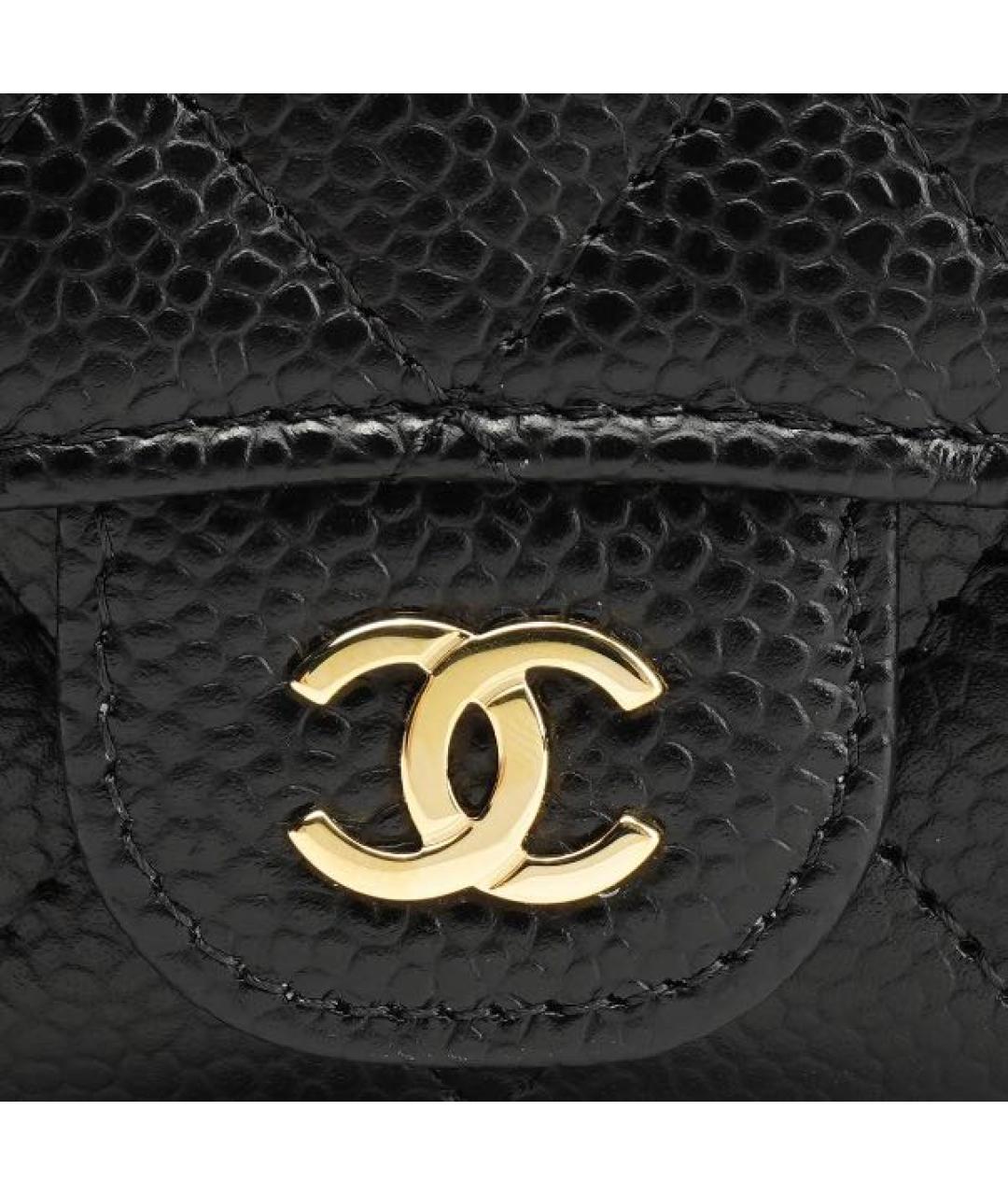 CHANEL Черный кожаный кошелек, фото 5