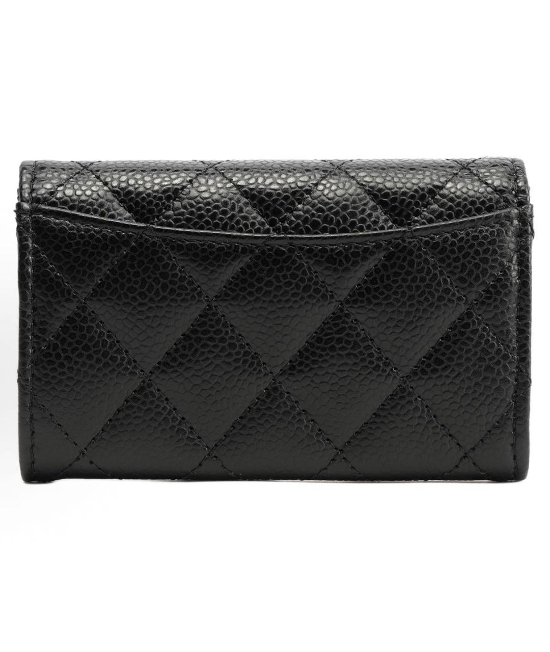 CHANEL Черный кожаный кошелек, фото 3