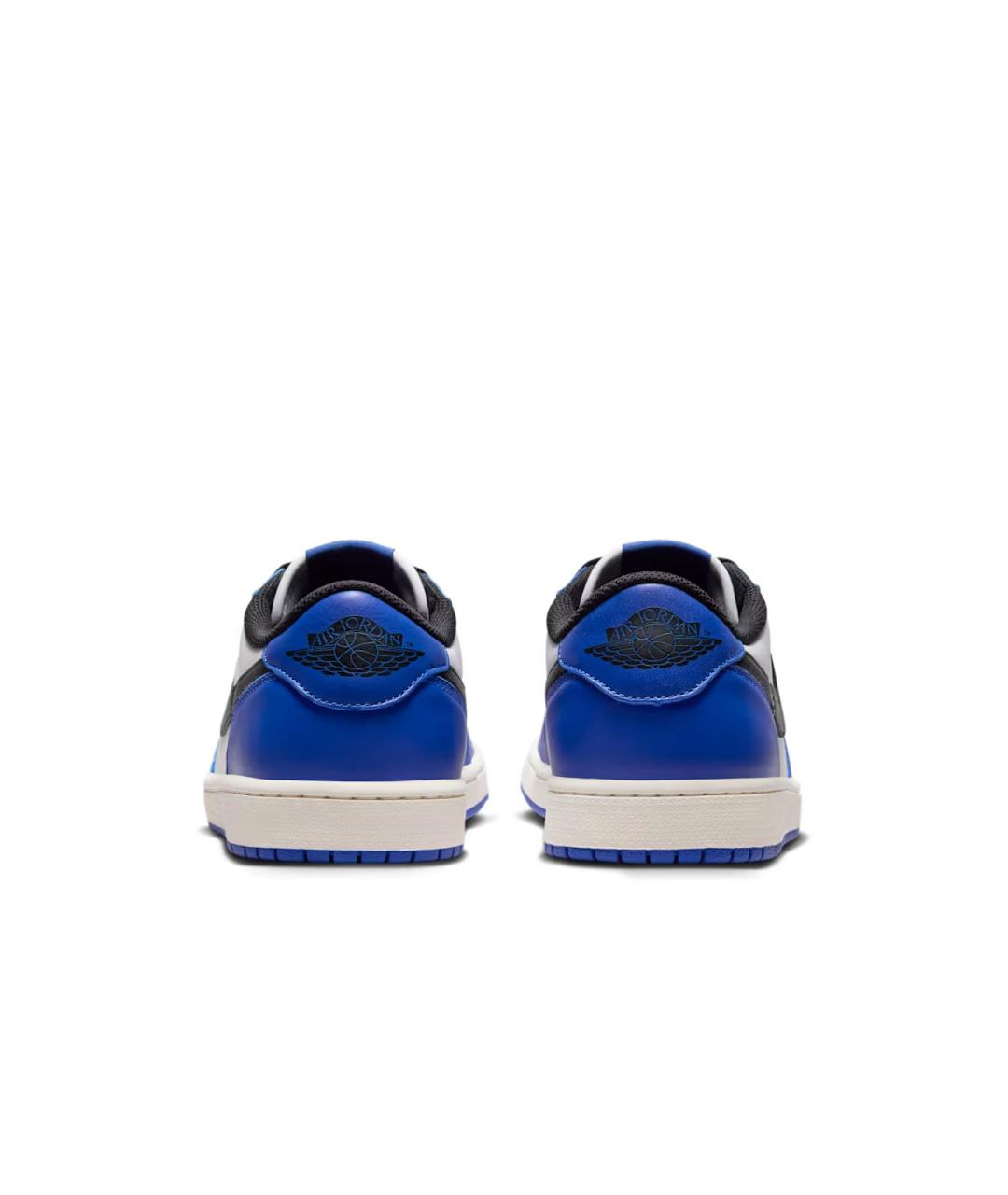 JORDAN Синие кожаные низкие кроссовки / кеды, фото 4