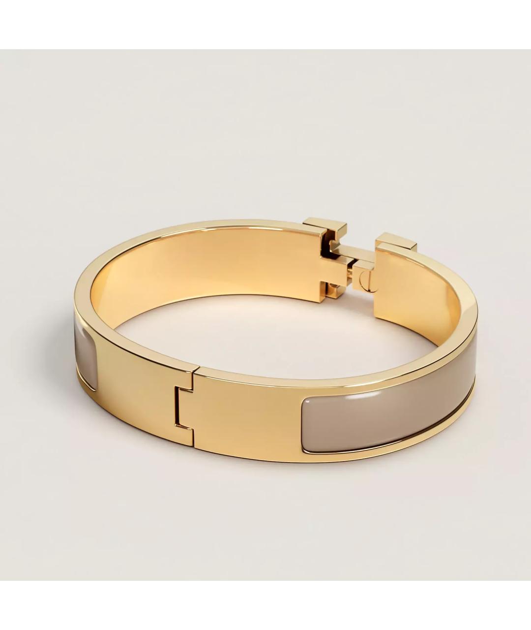 HERMES Золотой металлический браслет, фото 2
