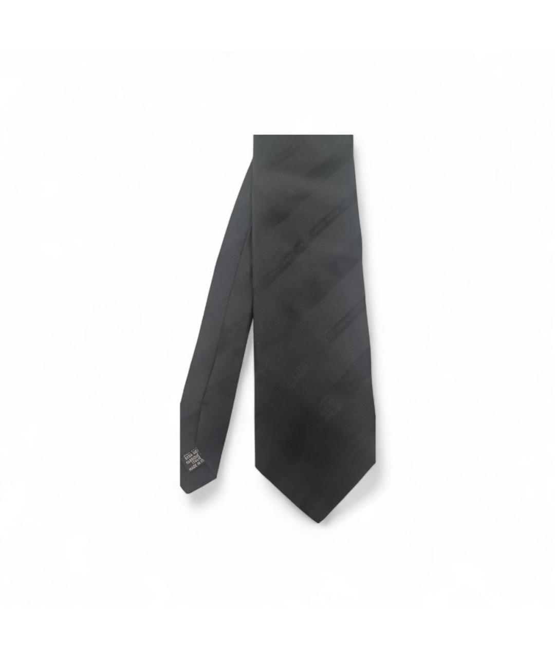 HUGO BOSS Черный шелковый галстук, фото 2