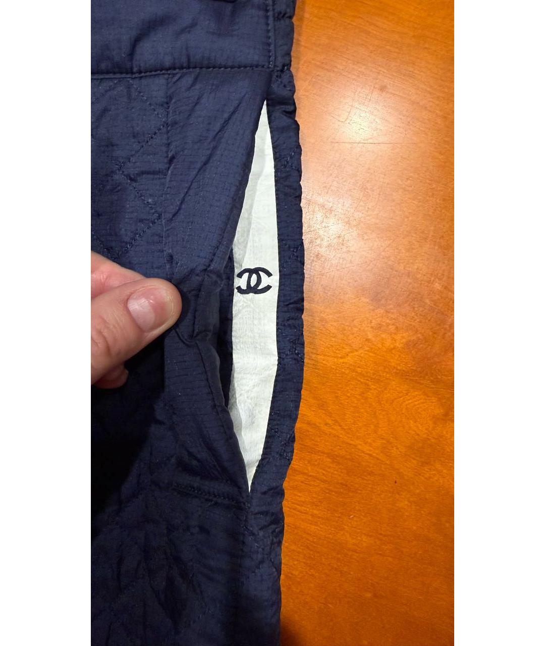 CHANEL Темно-синие полиамидовые шорты, фото 7