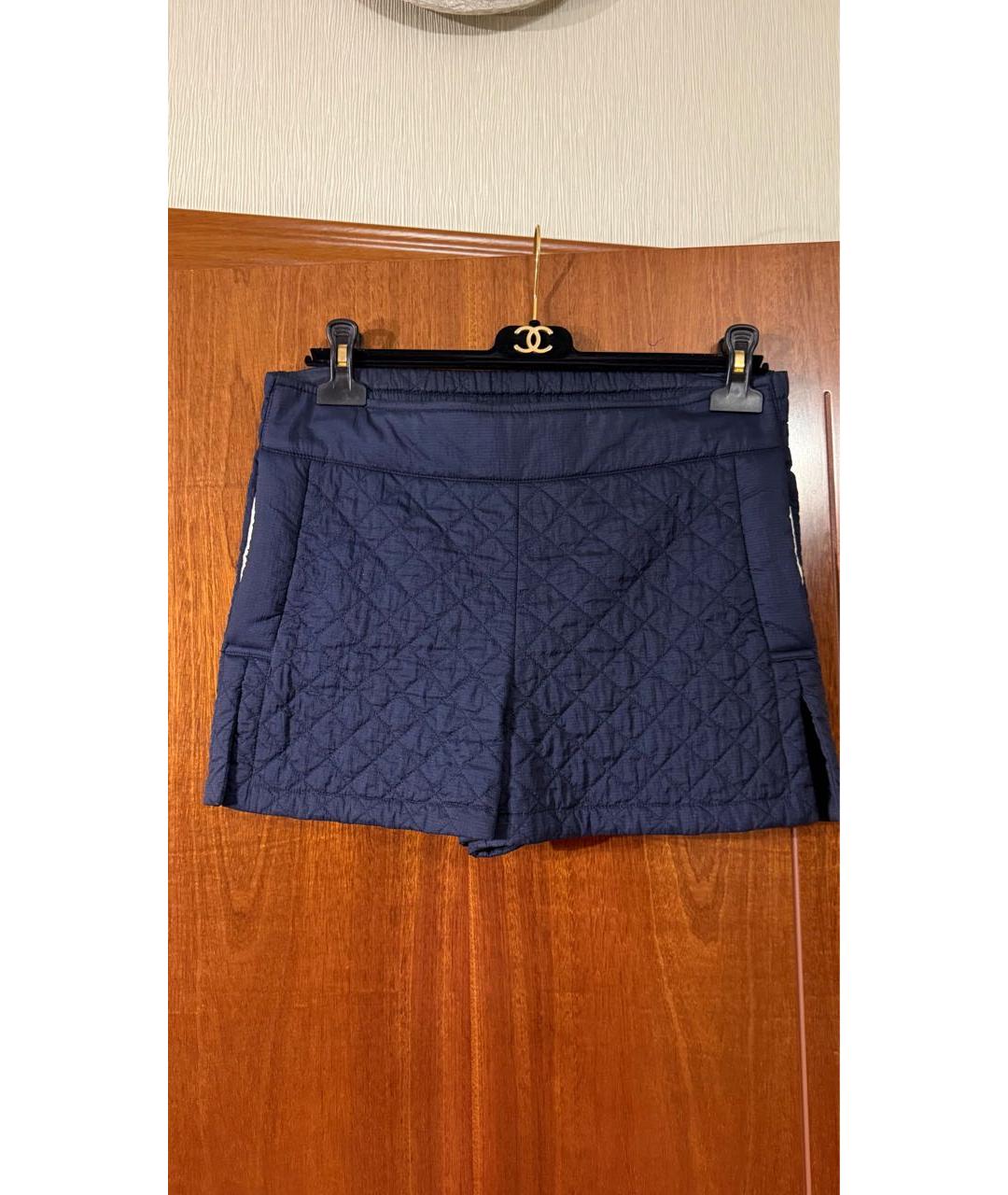 CHANEL Темно-синие полиамидовые шорты, фото 8