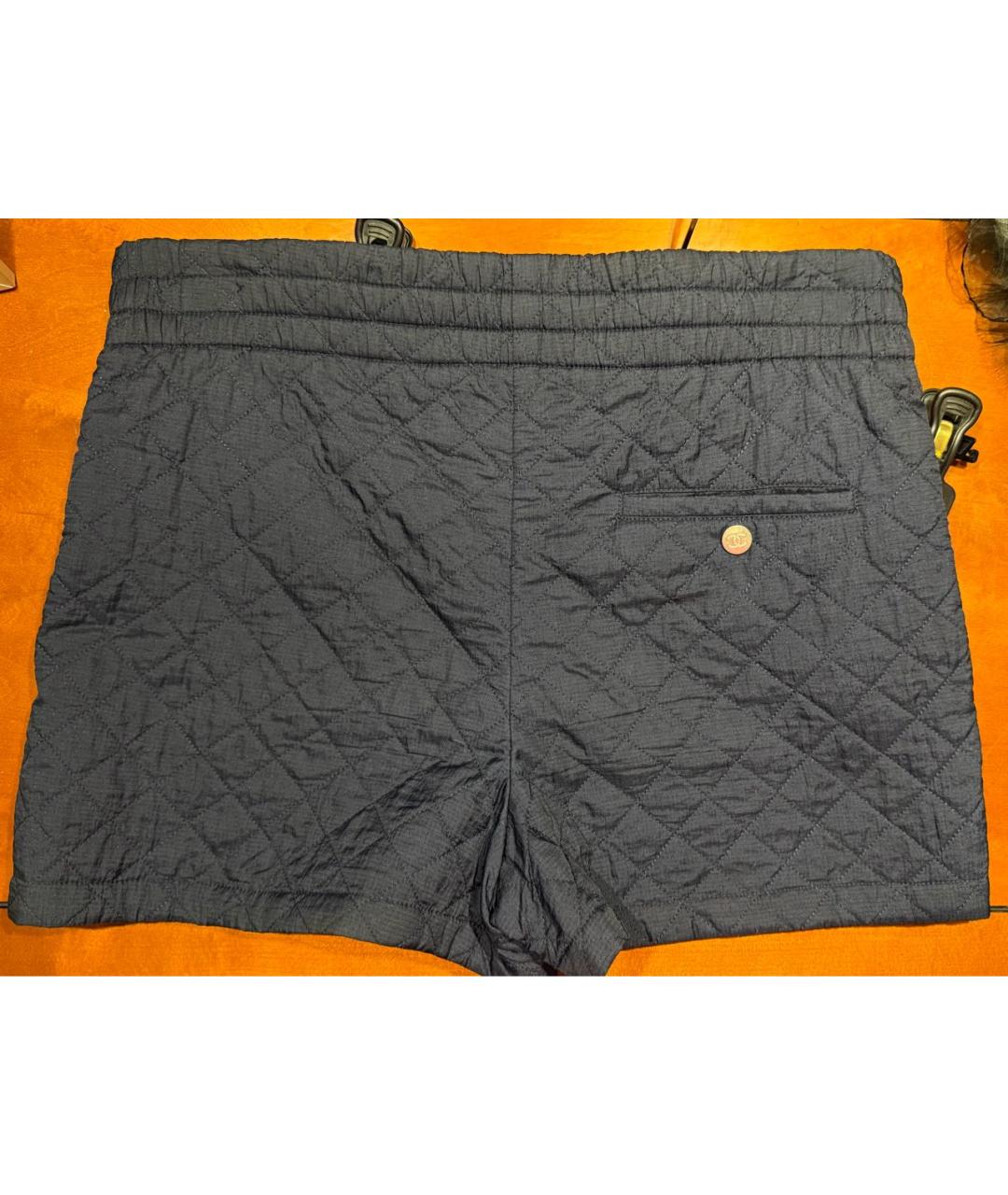 CHANEL Темно-синие полиамидовые шорты, фото 2