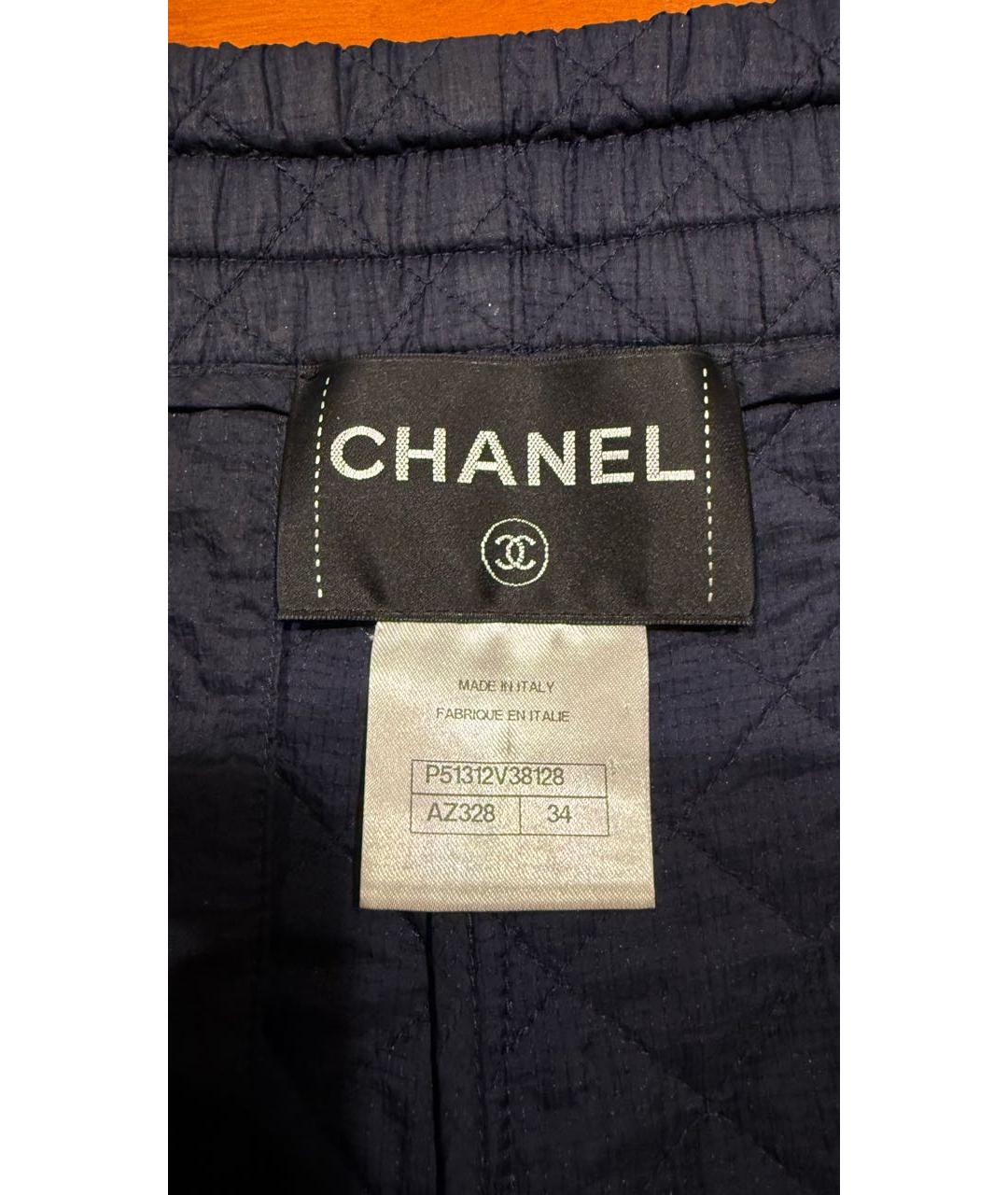 CHANEL Темно-синие полиамидовые шорты, фото 3