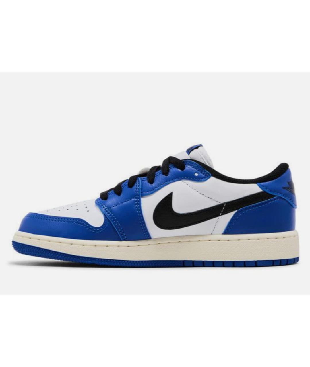 JORDAN Синие кожаные кроссовки, фото 2