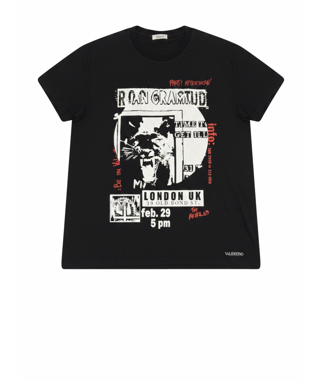 VALENTINO Черная хлопковая футболка, фото 1