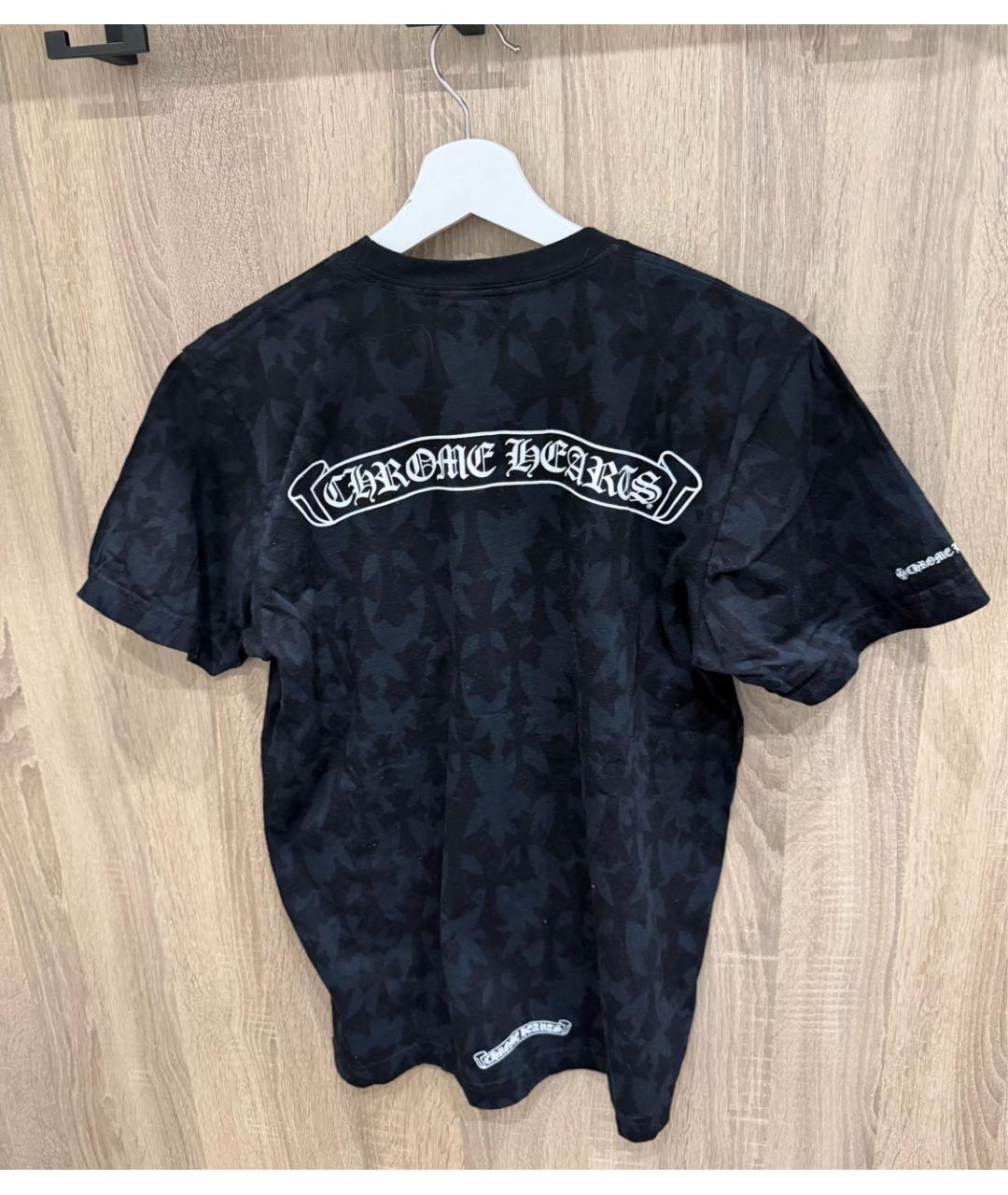 CHROME HEARTS Черная хлопковая футболка, фото 2