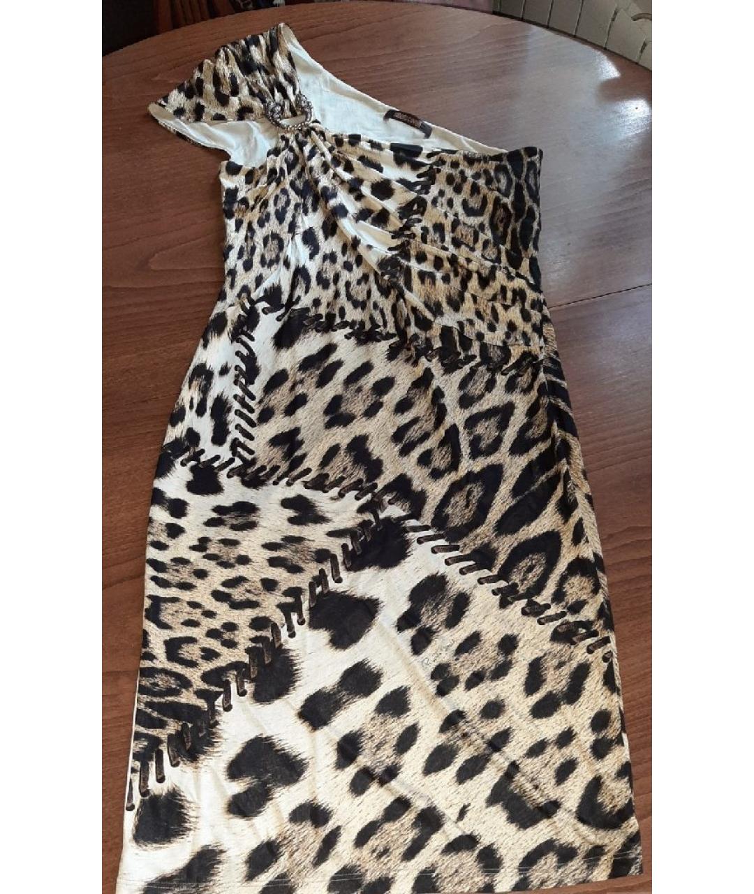 ROBERTO CAVALLI Мульти вискозное коктейльное платье, фото 6