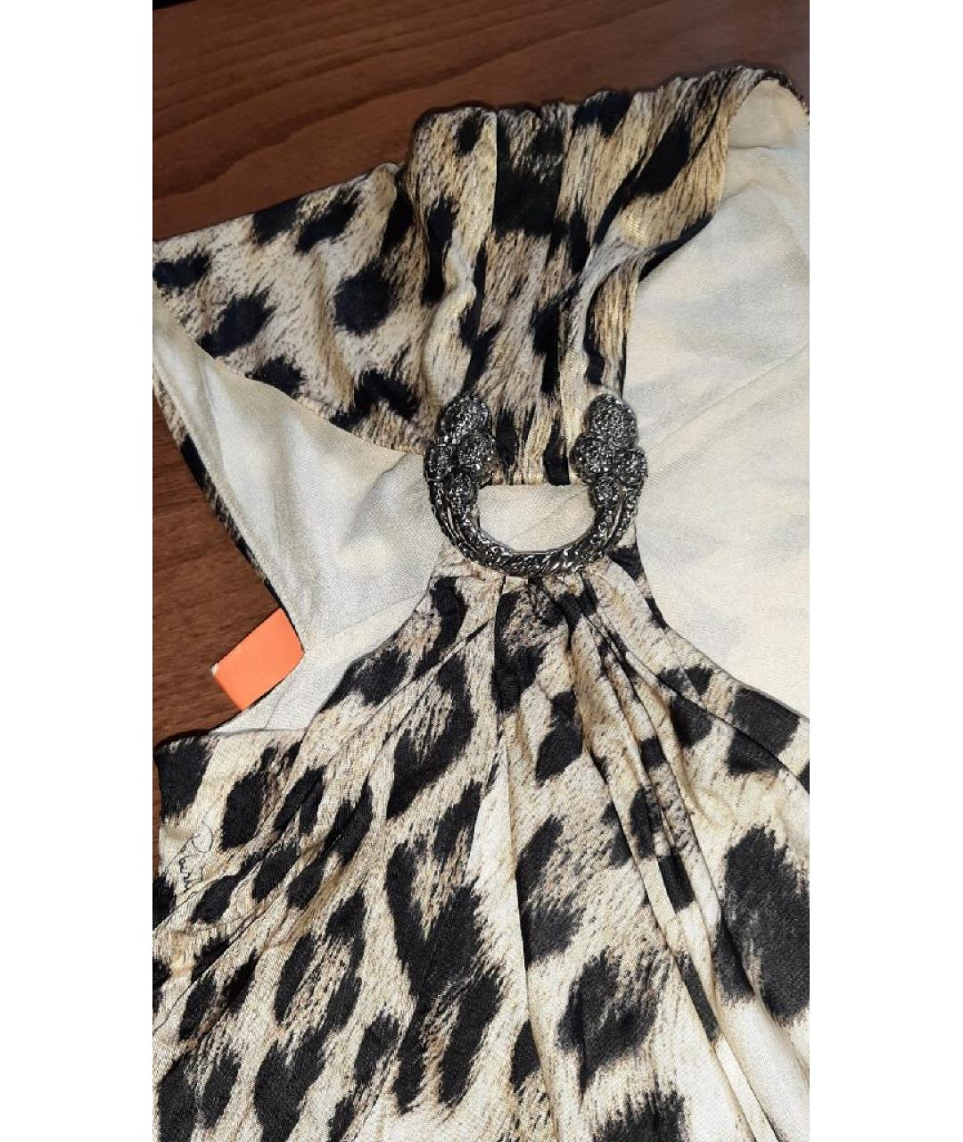 ROBERTO CAVALLI Мульти вискозное коктейльное платье, фото 9