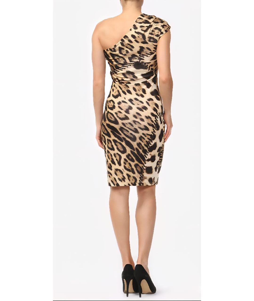 ROBERTO CAVALLI Мульти вискозное коктейльное платье, фото 3