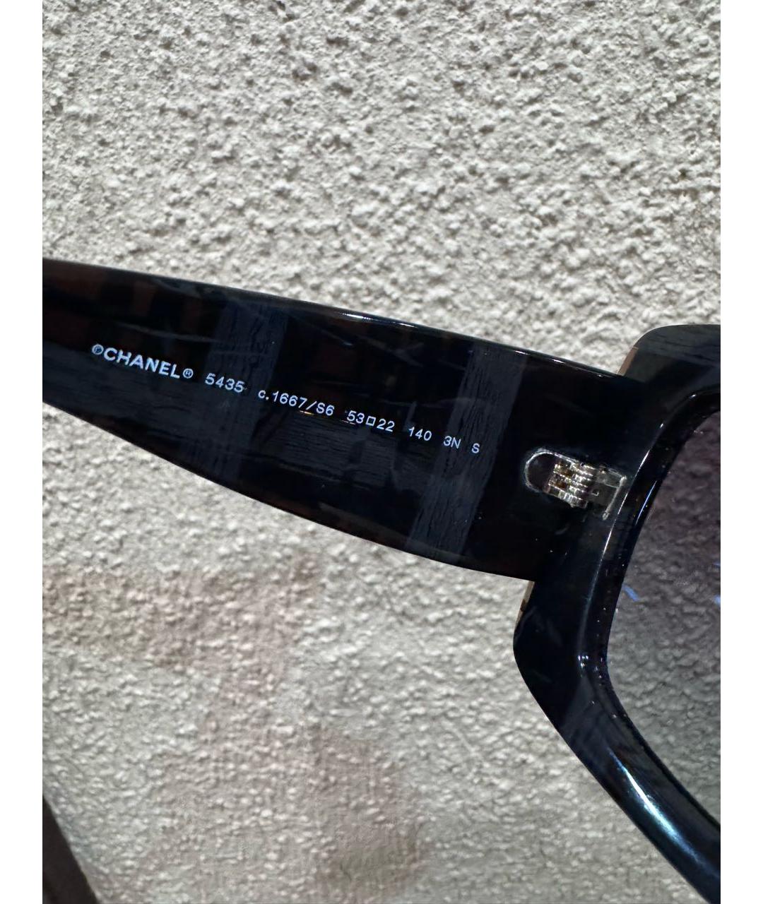 CHANEL Черные пластиковые солнцезащитные очки, фото 7