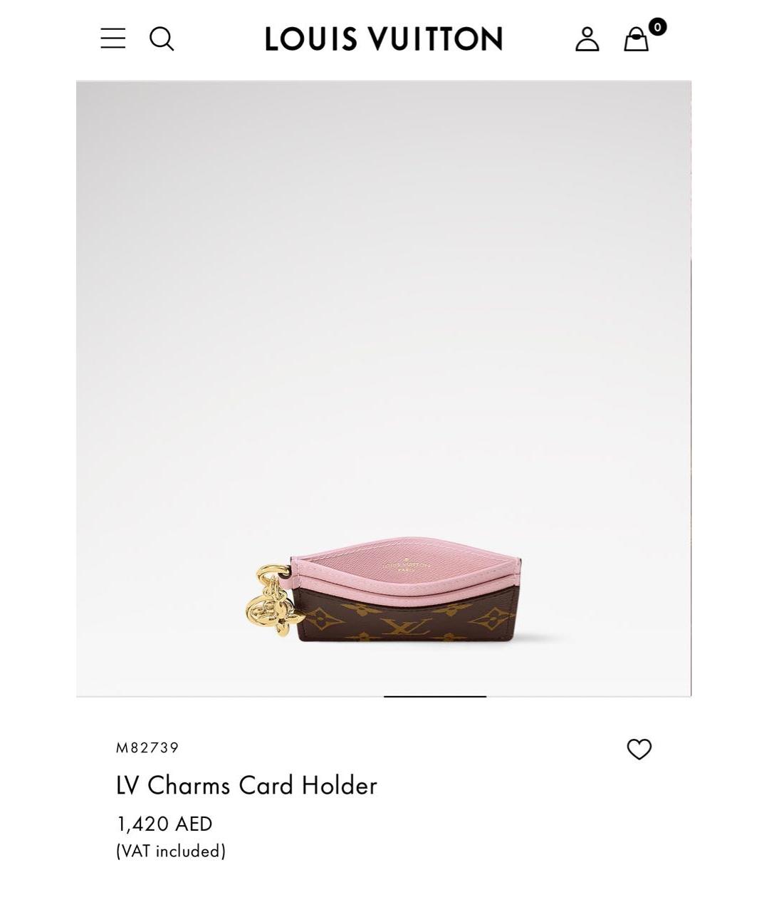 LOUIS VUITTON Розовый кардхолдер, фото 4