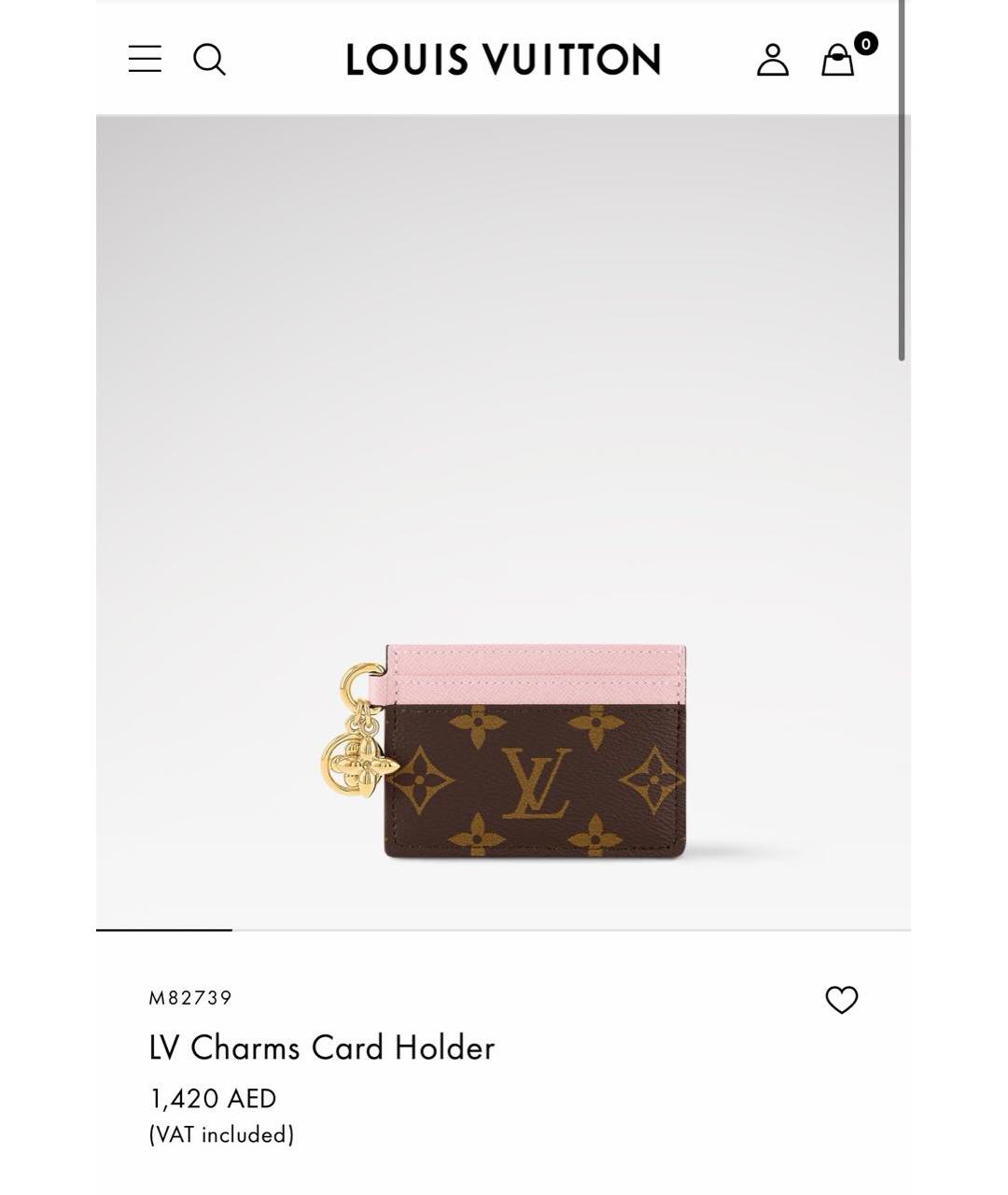 LOUIS VUITTON Розовый кардхолдер, фото 8