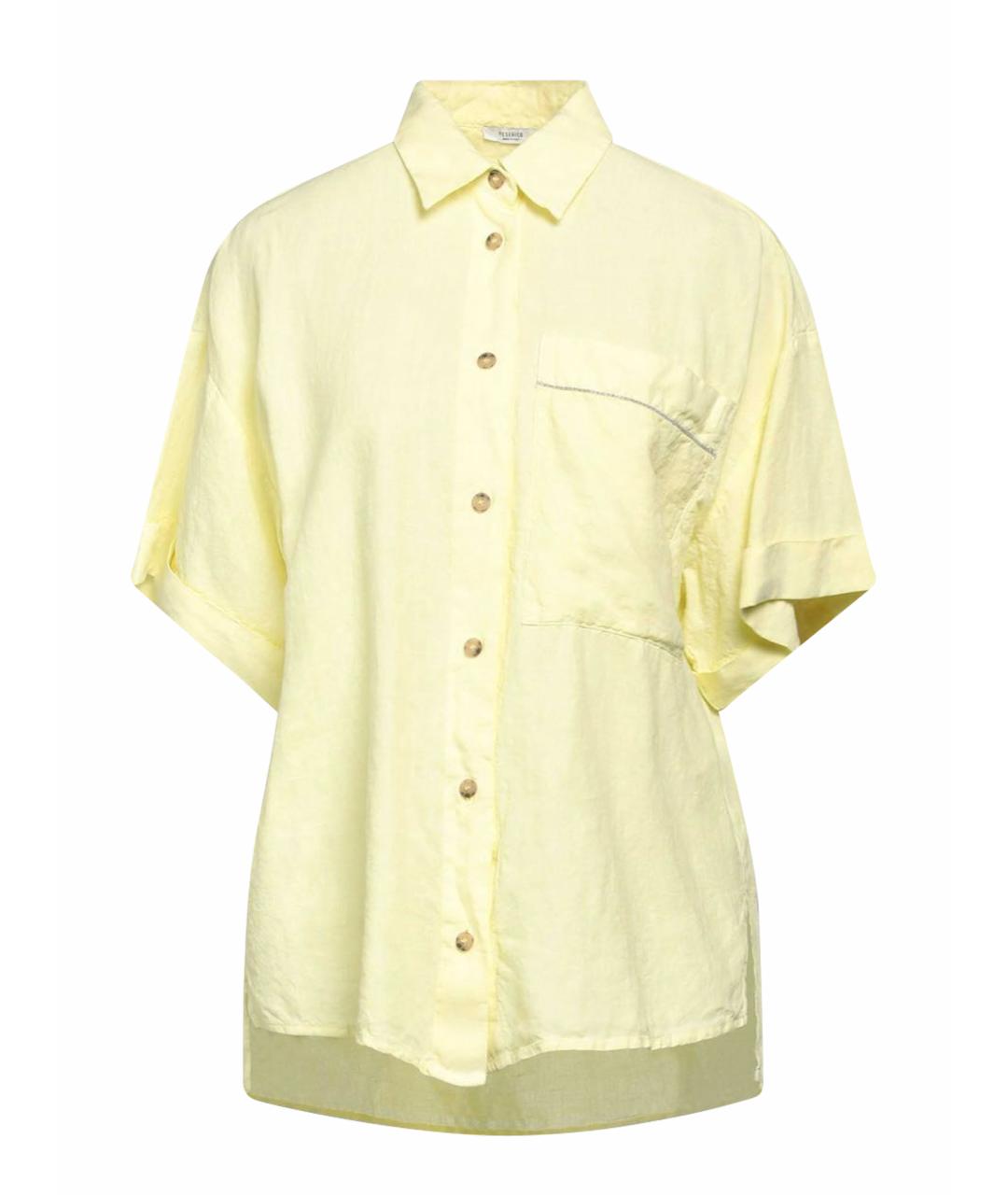 PESERICO Желтая льняная блузы, фото 1