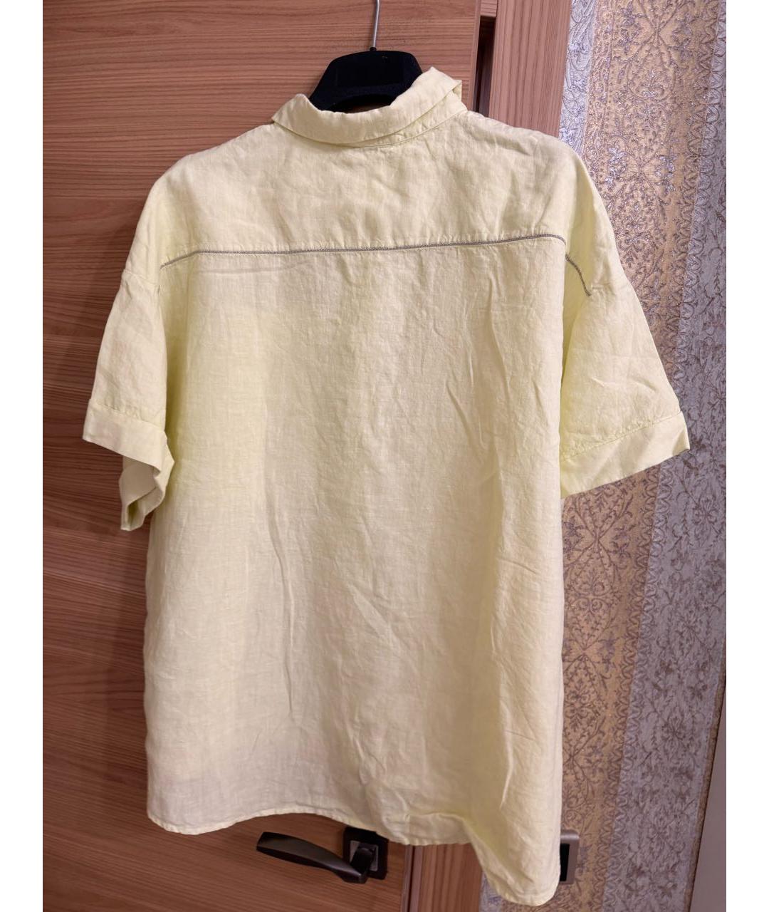 PESERICO Желтая льняная блузы, фото 3