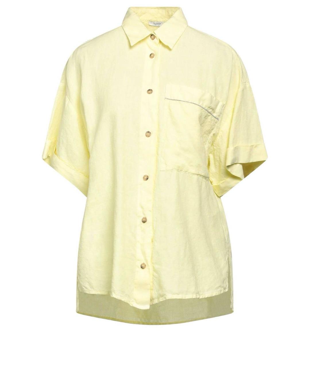 PESERICO Желтая льняная блузы, фото 9
