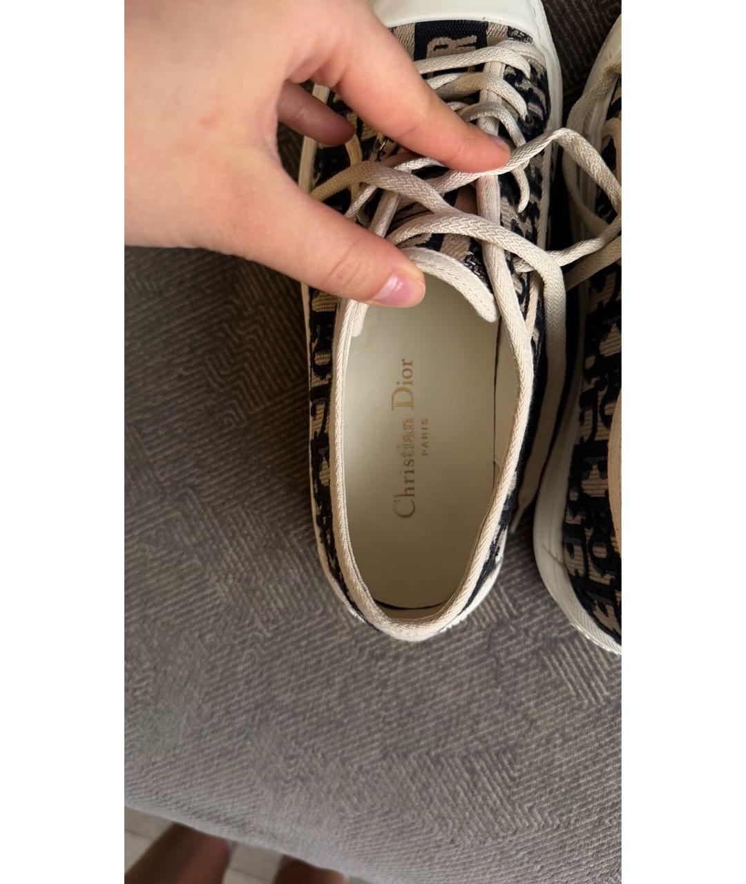 CHRISTIAN DIOR Синие текстильные кеды, фото 6