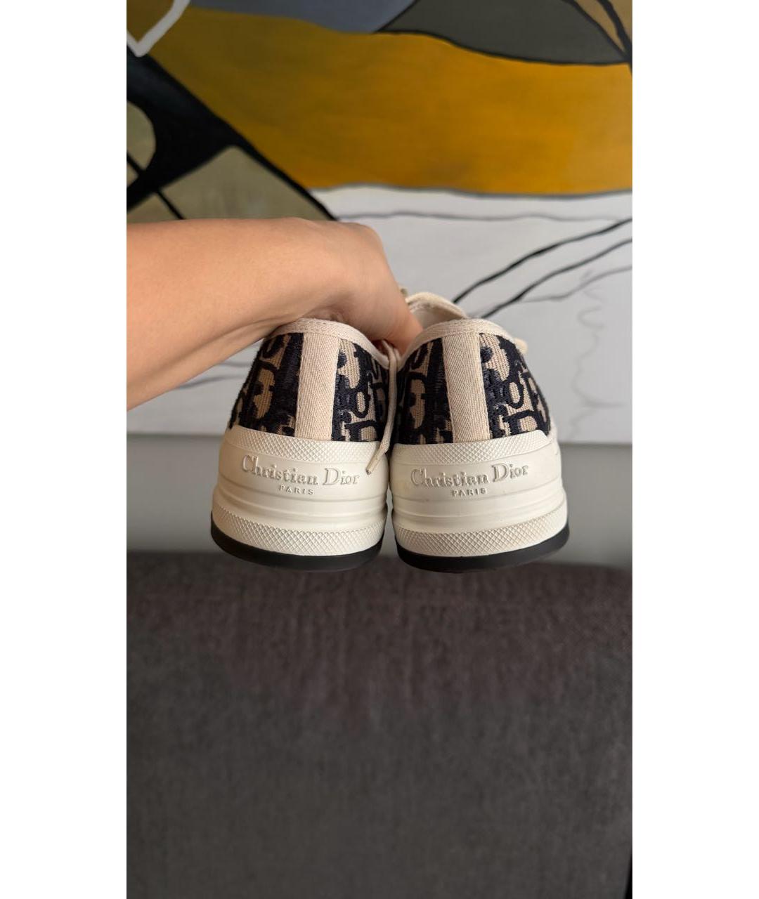 CHRISTIAN DIOR Синие текстильные кеды, фото 4
