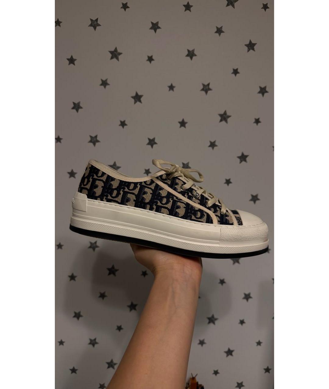 CHRISTIAN DIOR Синие текстильные кеды, фото 9