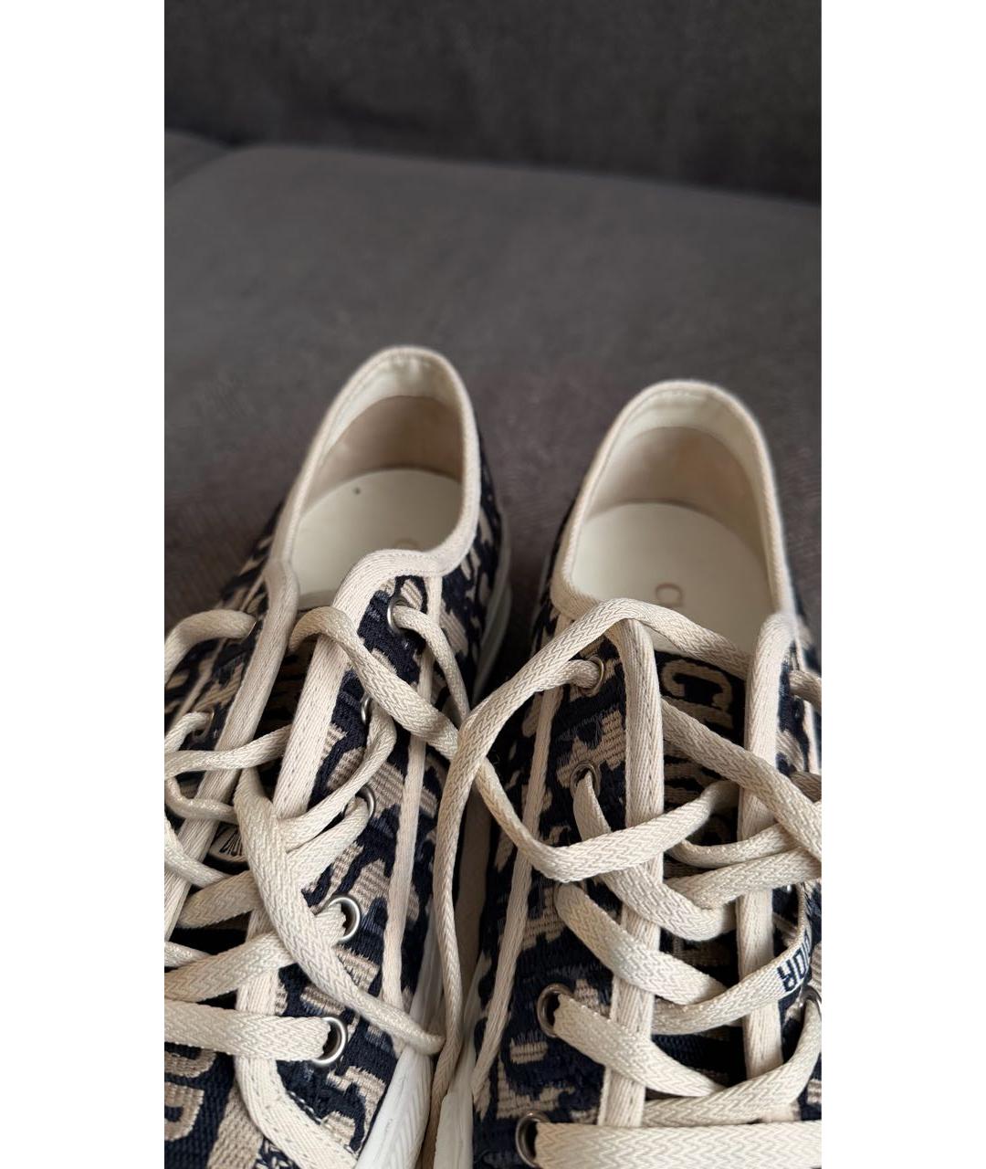 CHRISTIAN DIOR Синие текстильные кеды, фото 8