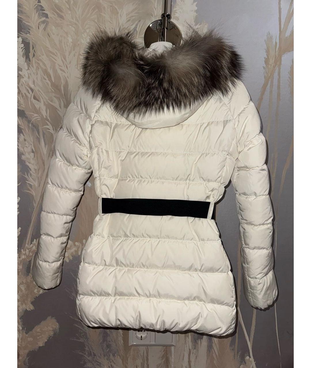 MONCLER Белый полиамидовый пуховик, фото 2