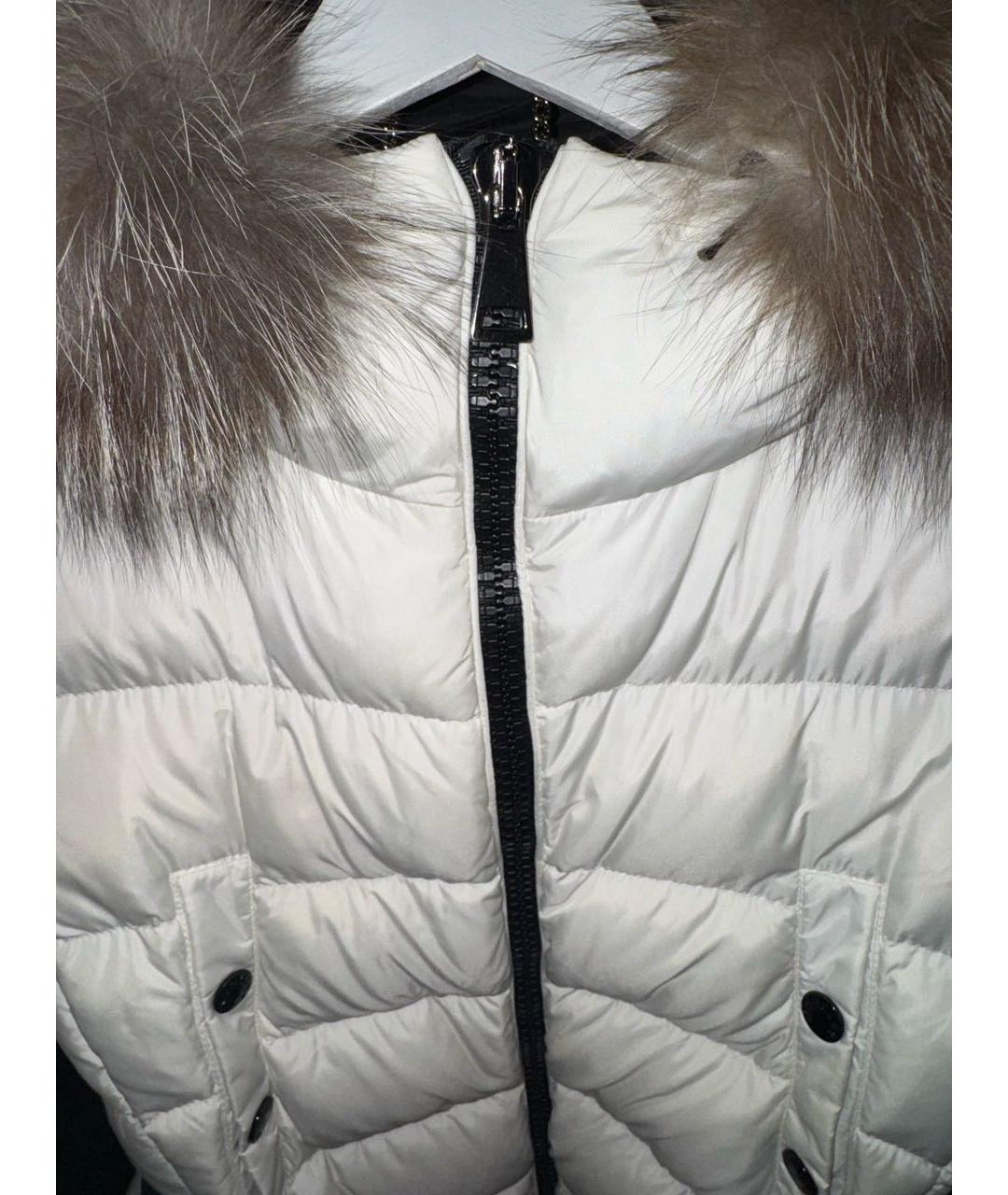 MONCLER Белый полиамидовый пуховик, фото 4