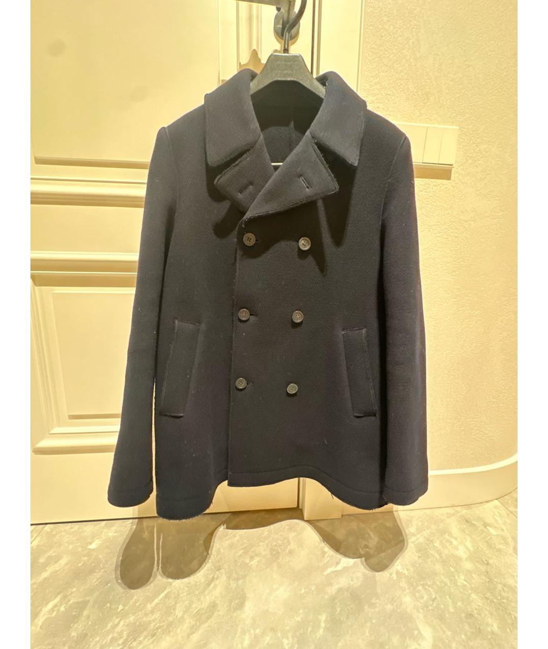 EMPORIO ARMANI Черное шерстяное пальто, фото 6