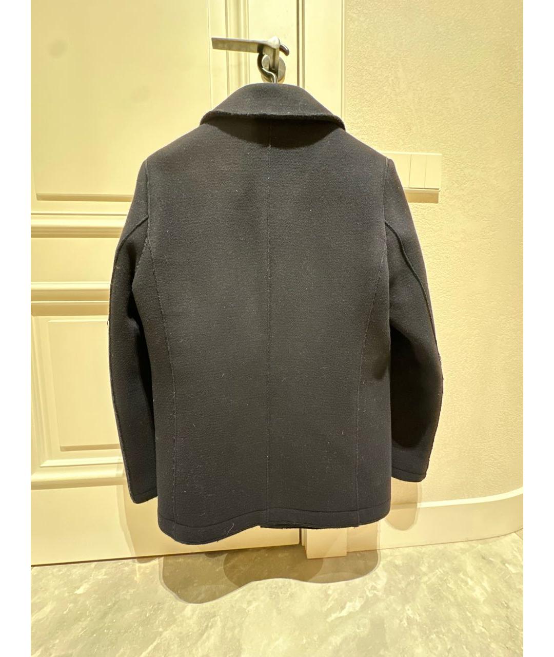 EMPORIO ARMANI Черное шерстяное пальто, фото 2