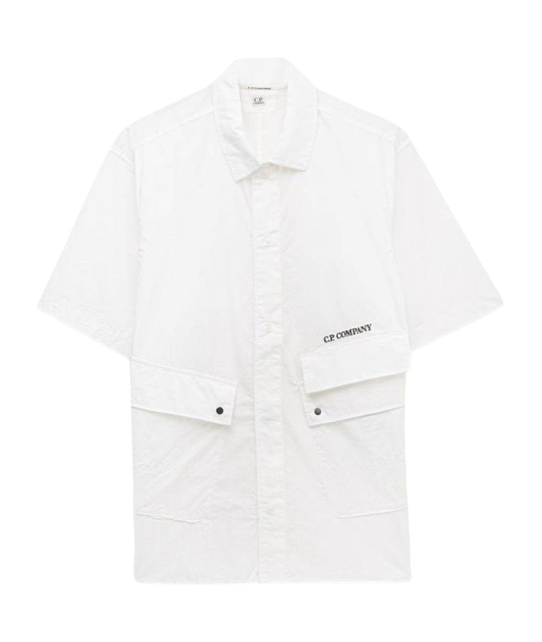 CP COMPANY Белая хлопковая кэжуал рубашка, фото 1