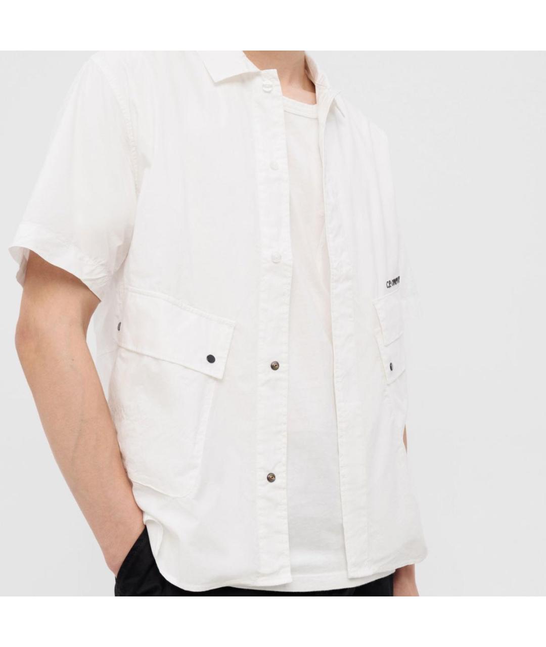 CP COMPANY Белая хлопковая кэжуал рубашка, фото 4