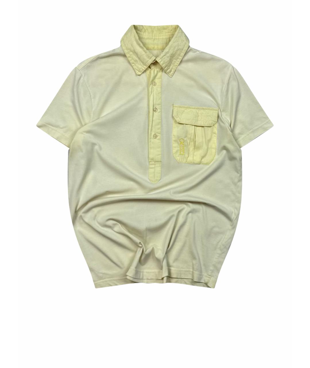 ZILLI Желтое хлопковое поло с коротким рукавом, фото 1