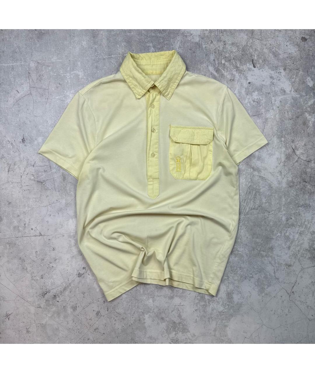 ZILLI Желтое хлопковое поло с коротким рукавом, фото 9
