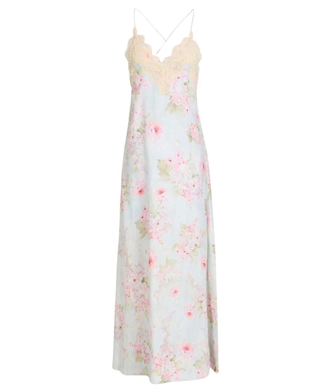 ZIMMERMANN Голубое льняное коктейльное платье, фото 1