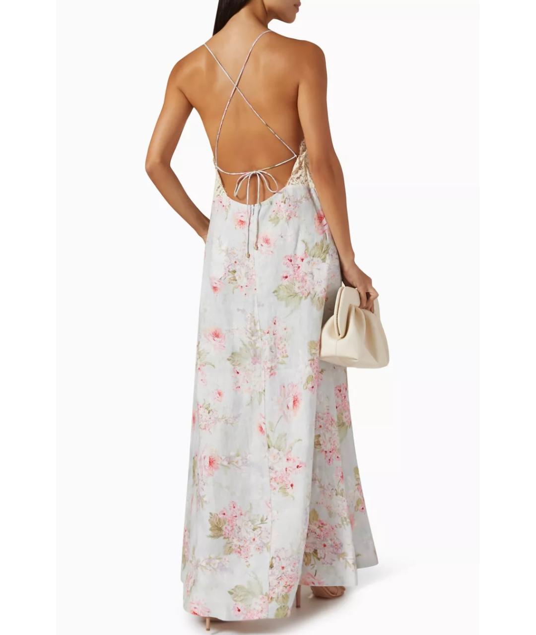 ZIMMERMANN Голубое льняное коктейльное платье, фото 8