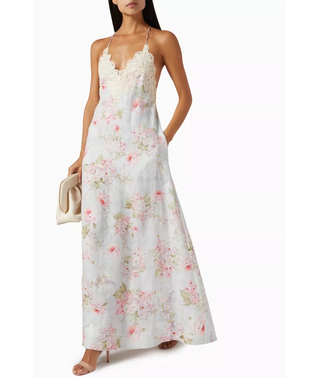 ZIMMERMANN Голубое льняное коктейльное платье, фото 6