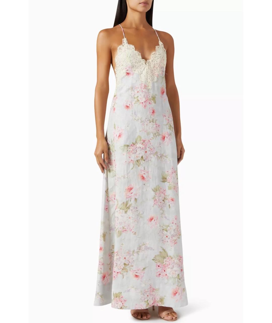 ZIMMERMANN Голубое льняное коктейльное платье, фото 7