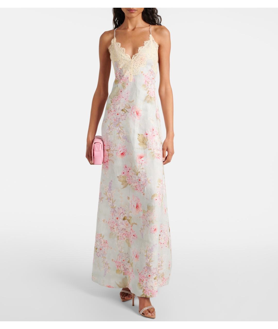 ZIMMERMANN Голубое льняное коктейльное платье, фото 9