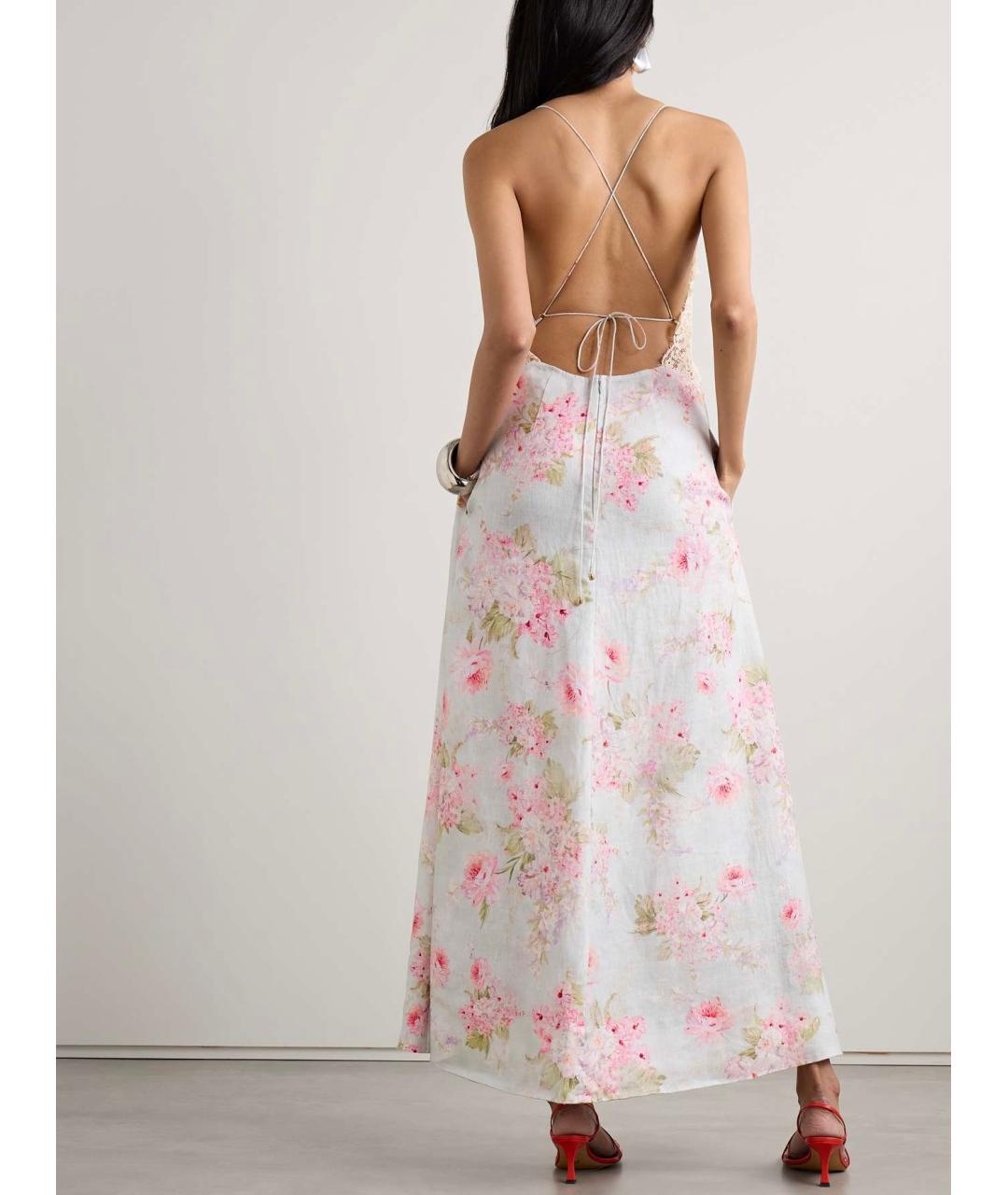 ZIMMERMANN Голубое льняное коктейльное платье, фото 5