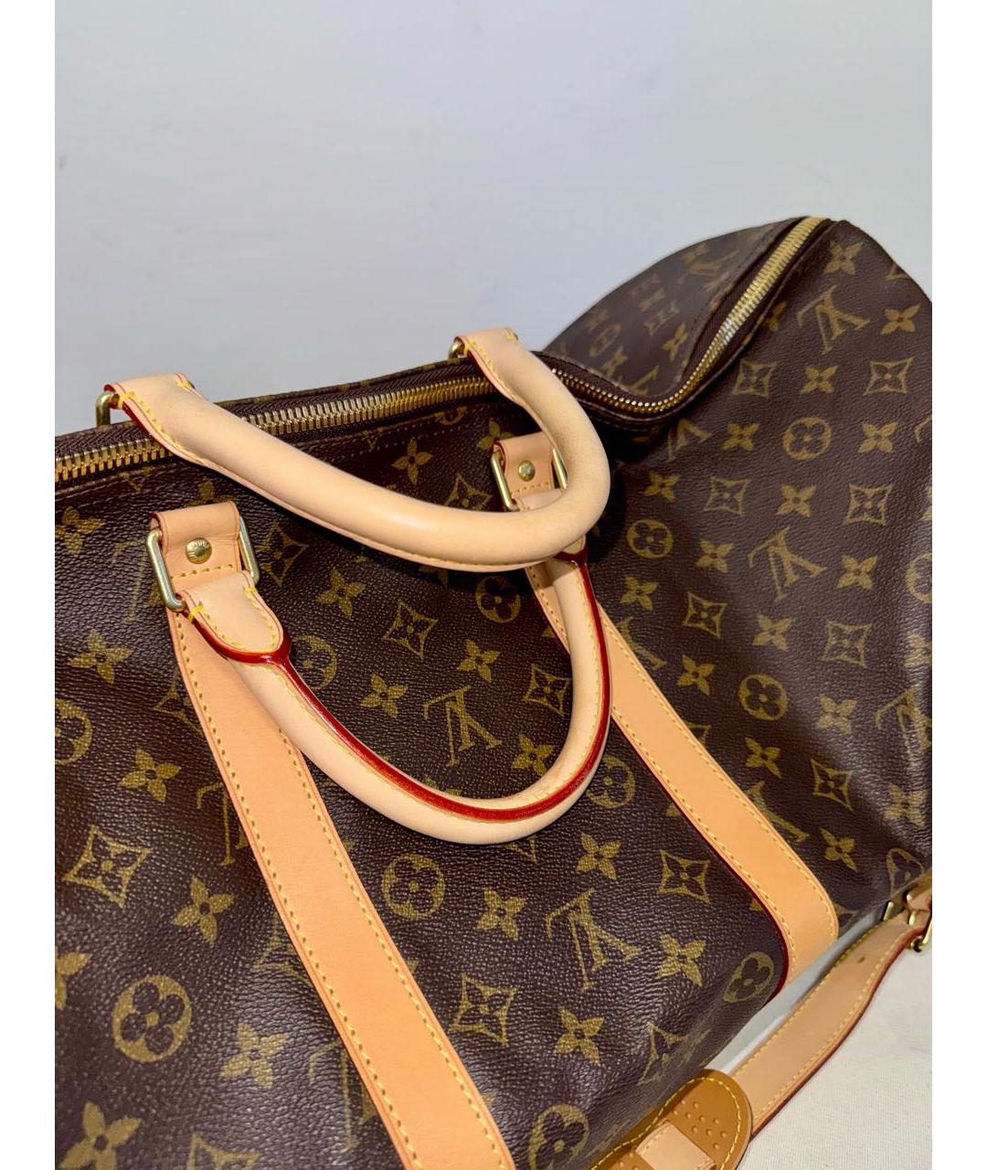 LOUIS VUITTON Коричневая дорожная/спортивная сумка, фото 7