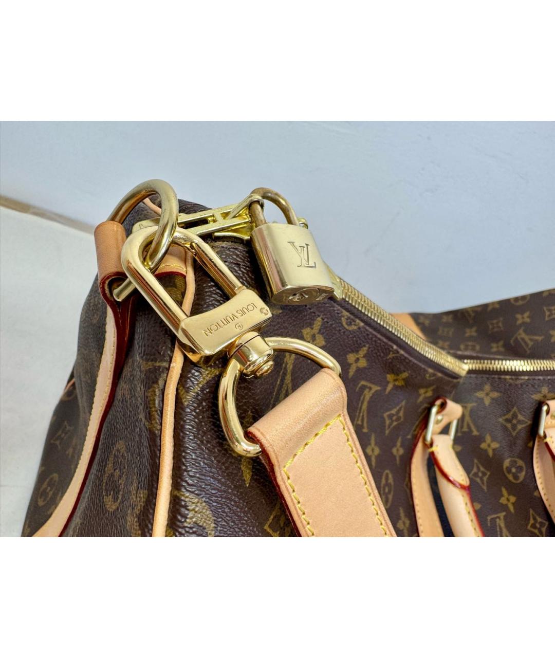 LOUIS VUITTON Коричневая дорожная/спортивная сумка, фото 6