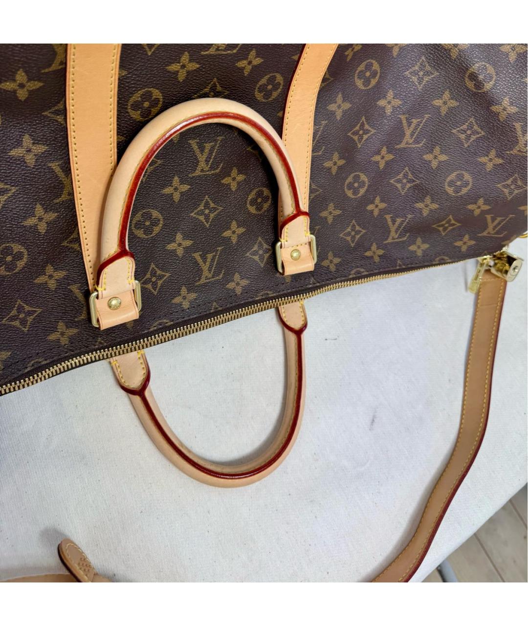 LOUIS VUITTON Коричневая дорожная/спортивная сумка, фото 5