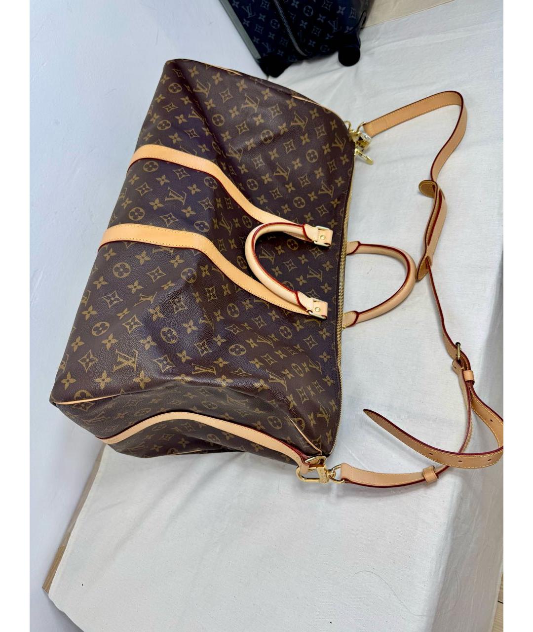 LOUIS VUITTON Коричневая дорожная/спортивная сумка, фото 9