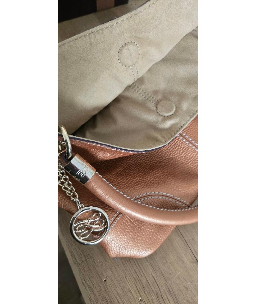 LANCEL Оранжевая кожаная сумка тоут, фото 5