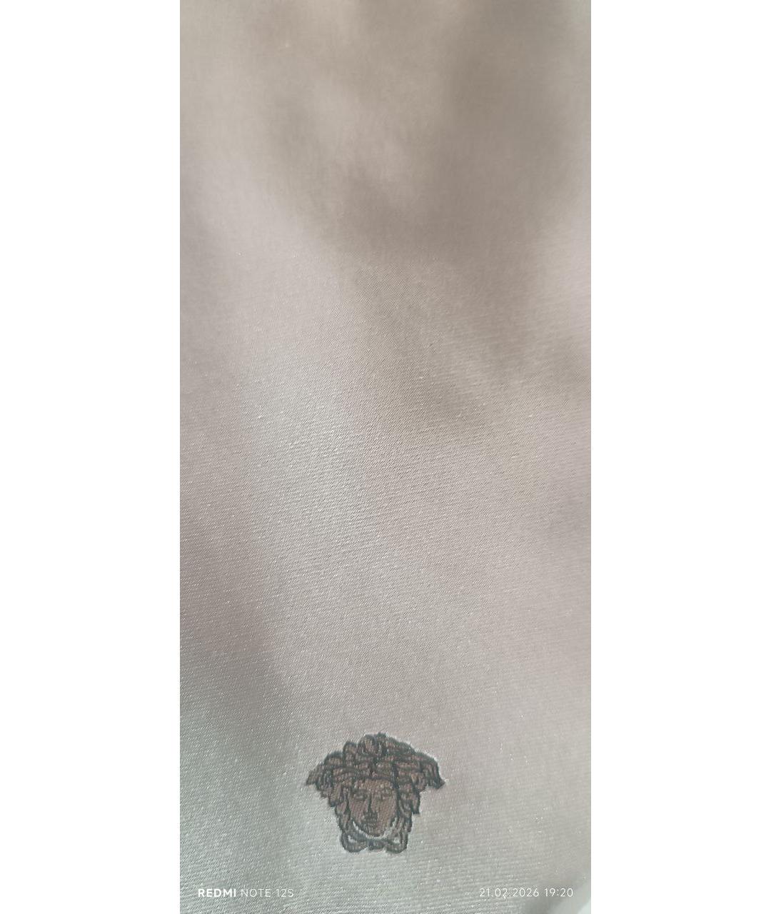 VERSACE Бежевый шелковый галстук, фото 4