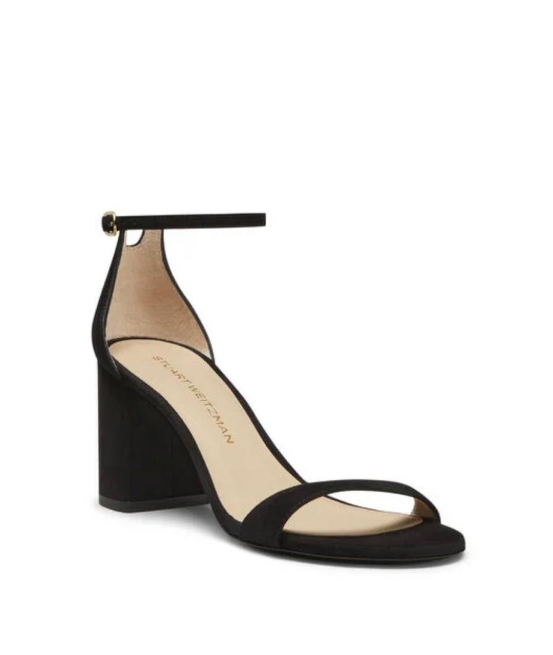 STUART WEITZMAN Черные замшевые босоножки, фото 2