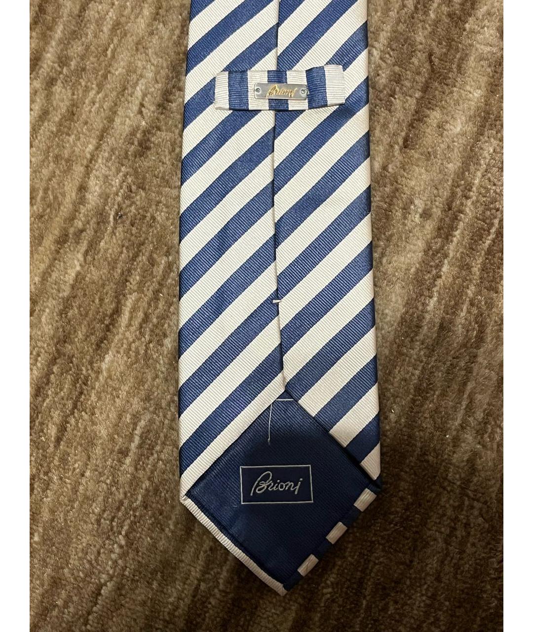 BRIONI Синий шелковый галстук, фото 3