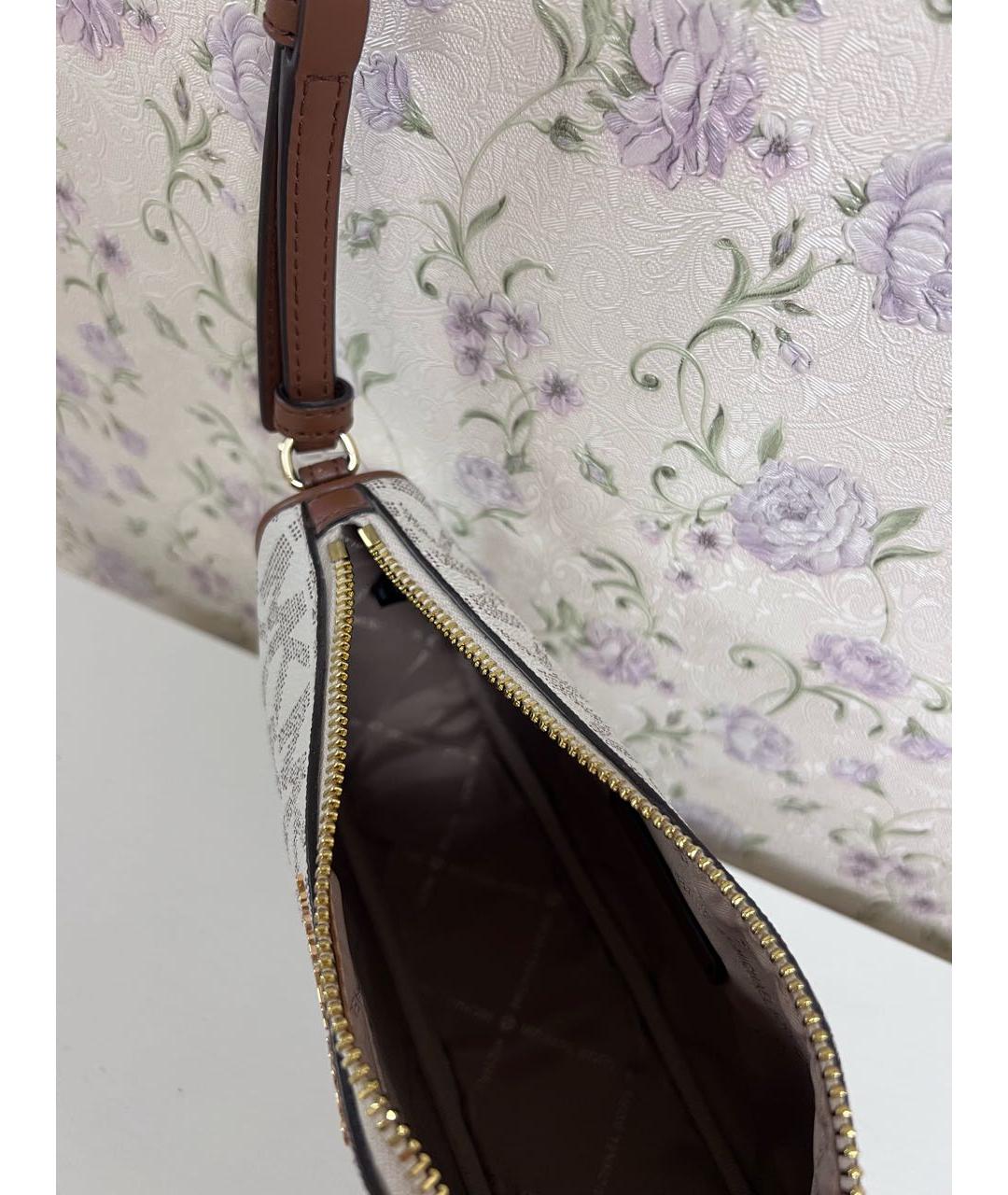 MICHAEL KORS Белая сумка через плечо из искусственной кожи, фото 4